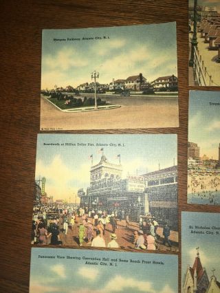 12 Vintage Atlantic City NJ Souvenir Miniature Post Card like pictures 3.  5X 2.  75 3
