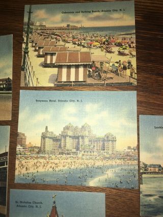 12 Vintage Atlantic City NJ Souvenir Miniature Post Card like pictures 3.  5X 2.  75 4