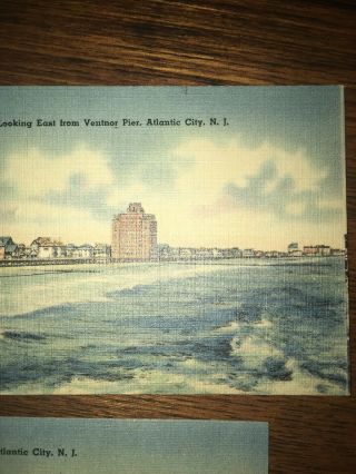 12 Vintage Atlantic City NJ Souvenir Miniature Post Card like pictures 3.  5X 2.  75 5