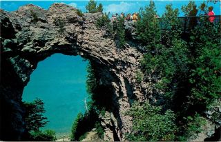Arch Rock Mackinac Island Michigan Mi Postcard