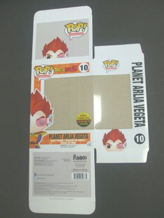 Funko Pop Planet Arlia Vegeta Toy Tokyo Nycc Exclusive Replacement Box Only