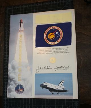 Sts - 26 " Return To Flight " Mission Flown Nasa Flag Space Shuttle Discovery 1988