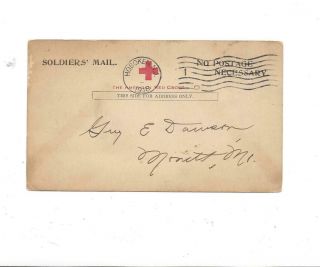 Vintage Wwi Postcard,  Soldiers Mail - The American Red Cross - Aef