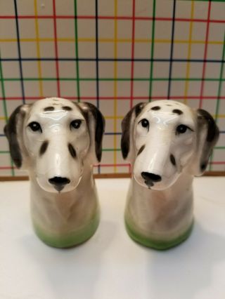 Vintage Dalmation Dog Heads | Salt & Pepper Shakers | Japan Made | Collectible