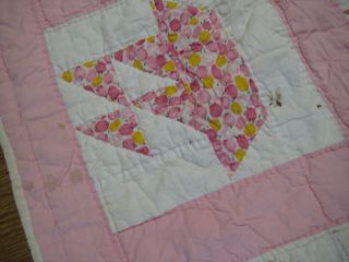 Vintage Handmade Hand Stitched Quilt 81” X 60” Sailboats Pattern,  Pastels,  Full? 5