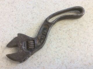 Antique Small Crescent Wrench Old Tool Monkey Adjustable Vintage B & C Co. 3
