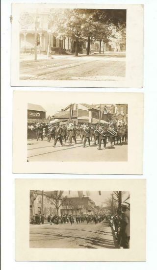 3 Rare Early Rppc Real Photo Postcards,  Watsontown Pa - Northumberland County
