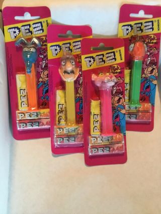 7 Vintage Pez Dispensers - Pink Panther,  Clouseau,  Ant & Aardvark - Pre - Owned
