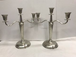 Candleholder Candleabra Mexico Sterling Pair 2 Lb 2.  8oz