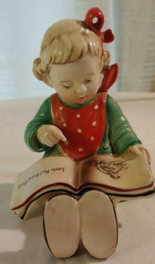 Made In Japan - Hummel Bookworm Girl - 5 3/4 Inch - Little Red Riding Hood Book