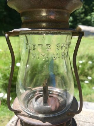 1914 Antique Dietz Sport Lantern Skater Lamp Kerosene Lantern 7 - 5/8 "