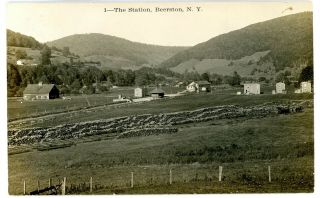 Beerston Ny - O&w Railroad Station & Creamery - C.  H Phelps Rppc Postcard Catskills