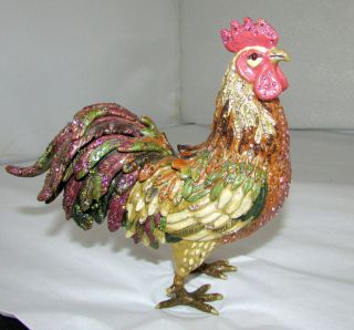JAY STRONGWATER LARGE JARVIS ROOSTER FLORA & FAUNA FIGURINE 2
