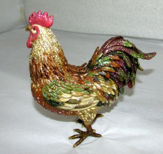 JAY STRONGWATER LARGE JARVIS ROOSTER FLORA & FAUNA FIGURINE 4