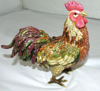 JAY STRONGWATER LARGE JARVIS ROOSTER FLORA & FAUNA FIGURINE 5