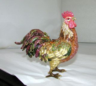 JAY STRONGWATER LARGE JARVIS ROOSTER FLORA & FAUNA FIGURINE 9