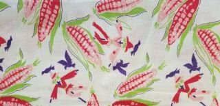 6 Vintage Cotton Feed Sack Quilt Fabric Florals,  Other Motifs