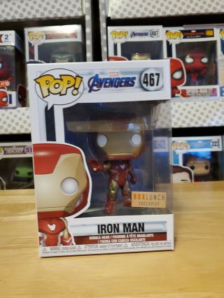 Funko Pop 467 Iron Man Box Lunch Exclusive Marvel Avengers Endgame