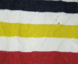 Vintage Hudsons Bay 4 Point Wool Striped Blanket 82 x 64 5