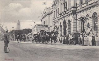 Singapore 1910 Official Parade For Important Person Malaya