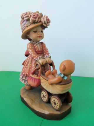 Anri - Sarah Kay - " Little Nanny " - 6 " - 653074 - Hand Carved Wood - Italy -