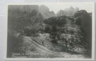 Rppc Texas Scene In The Chisos Mountains,  Big Bend National Park C1939 Postcard