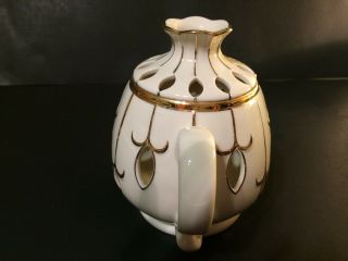 Partylite Ivory Porcelain Teapot Tealight Candle Holder 5