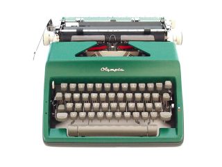 Olympia Sm9 Typewriter,  Green Typewriter,  Portable Typewriter