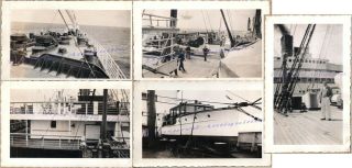 1936 Ss/rms Berengaria Crew & Passengers On Ocean Liner Cruise Ship Deck Photos