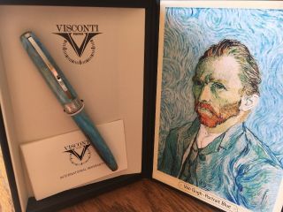 Visconti Van Gogh Impressionist Fountain Pen Portrait Blue