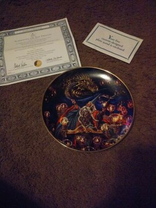 The Franklin " Summoning Of The Dragon " Collector Plate 4624