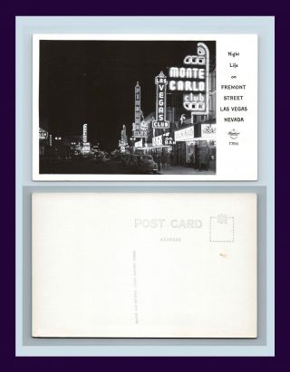 Nevada Las Vegas Monte Carlo Club,  Et Al,  Frasher Real Photo Postcard Circa 1948