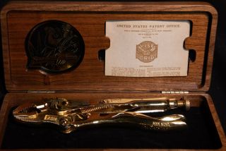 75th Anniversary Collector Series Vise - Grips 7WR Gold Version in Walnut Case 6