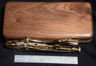 75th Anniversary Collector Series Vise - Grips 7WR Gold Version in Walnut Case 8