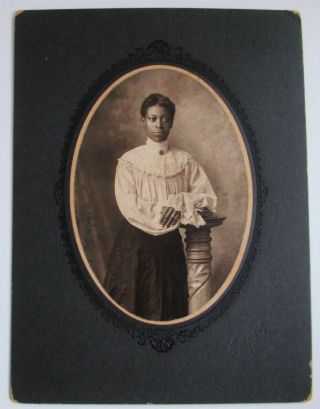 Antique Swartz Cabinet Photo African American Woman Black Americana Fort Worth