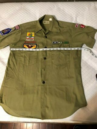 Official Bsa Boy Scout Uniform Shirt Adult Sm Short Sleeve With Collar 1973