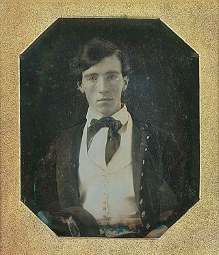 Very Handsome Mexican American War Soldier Military 1/6 Plate Daguerreotype E687