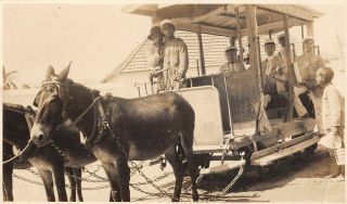 Barranquilla,  Colombia,  Horse Drawn Trolley,  Driver,  People,  Rppc,  C 1910 - 20