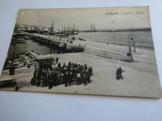 Gallipoli Porto E Ponte - Old Turkey Postcard