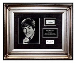 The Beatles John Lennon Hair Lock W Photo Signed Band Letter Relic Memorabilia