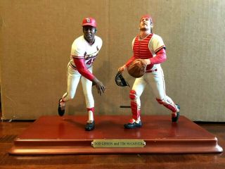 Bob Gibson & Tim Mccarver Danbury Dual Figurine Cardinals Mlb Hof