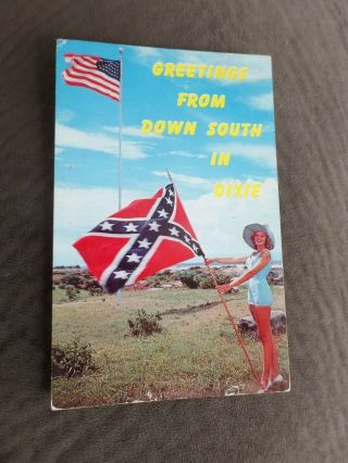 Greetings From Down South In Dixie 1961 Southern Miss Raises Flag Ms Mississippi