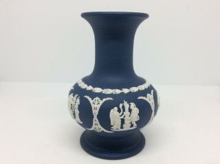 Wedgwood Jasperware Dark Blue Vase