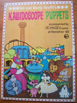 Sid And Marty Krofft Kaleidoscope Puppets 68 Hemisfair Worlds Fair H.  R.  Pufnstuf