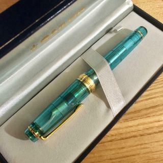 Fountain Pen Wancher X Sailor Professional Gear 21k Aqua Blue Limited F Japan