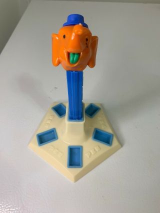 Vintage Dumbo Orange Head Blue Stem Pez Dispenser No Feet