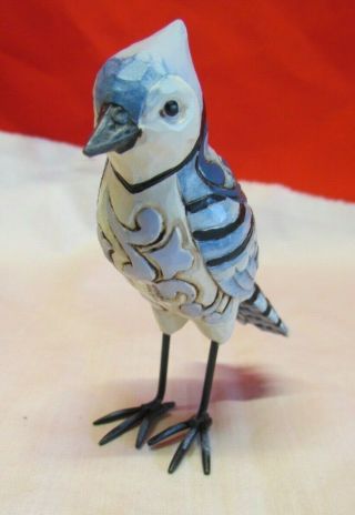 Jim Shore Heartwood Creek Miniature Blue Jay,  3 1/2 " Bird