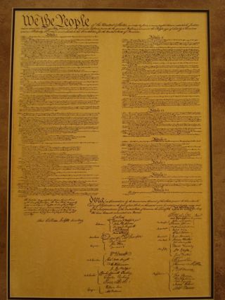 FRAMED THE BILL OF RIGHTS,  DECLARATION OF INDEPENDENCE & CONSTITUTION OF U.  S. 12