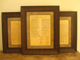 Framed The Bill Of Rights,  Declaration Of Independence & Constitution Of U.  S.