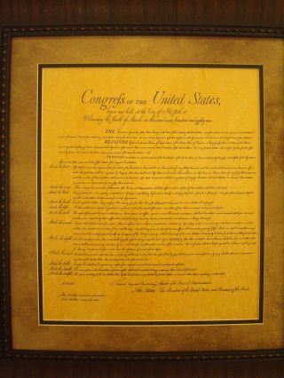FRAMED THE BILL OF RIGHTS,  DECLARATION OF INDEPENDENCE & CONSTITUTION OF U.  S. 5